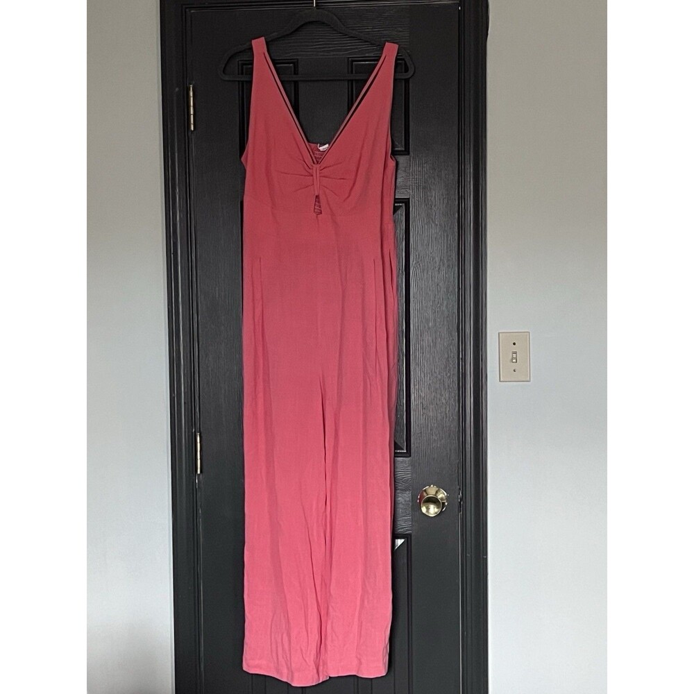 Anrabess Women's Pink Sleeveless Jumpsuit Romper Size XL